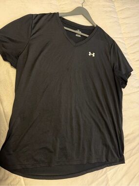 Under Armour Black V-Neck Performance Polo Top